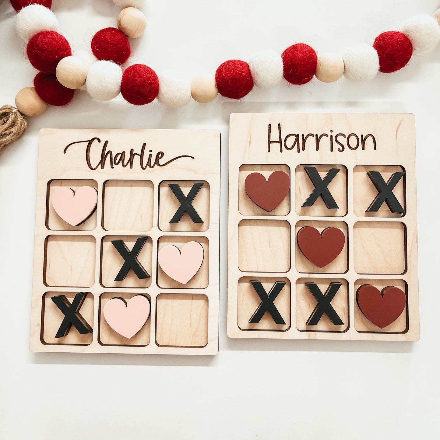 Hearts and X's Mini Tic Tac Toe