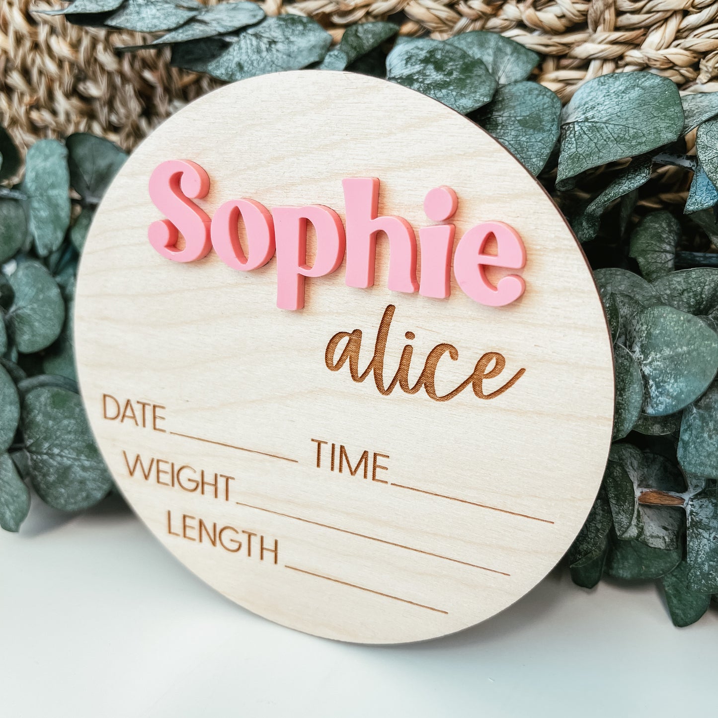 3D Birth Announcement Sign
