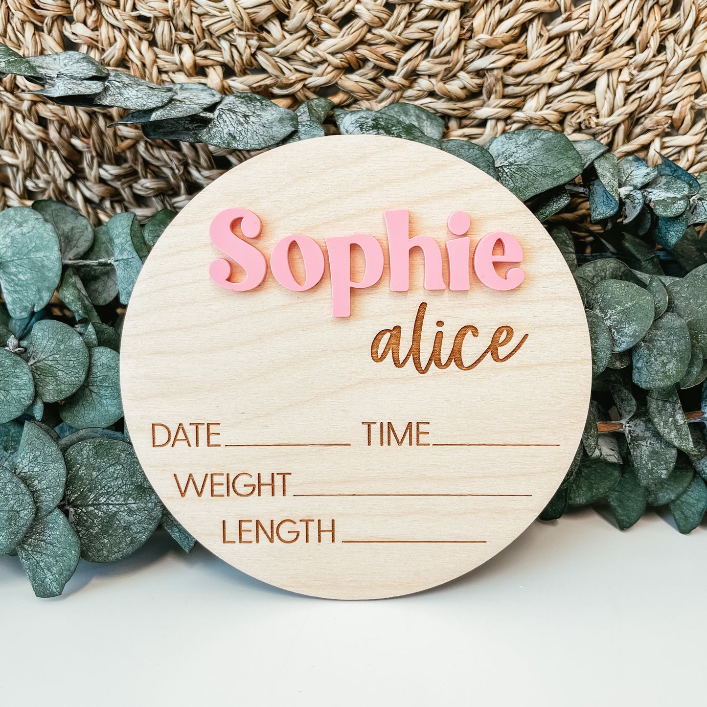 3D Birth Announcement Sign