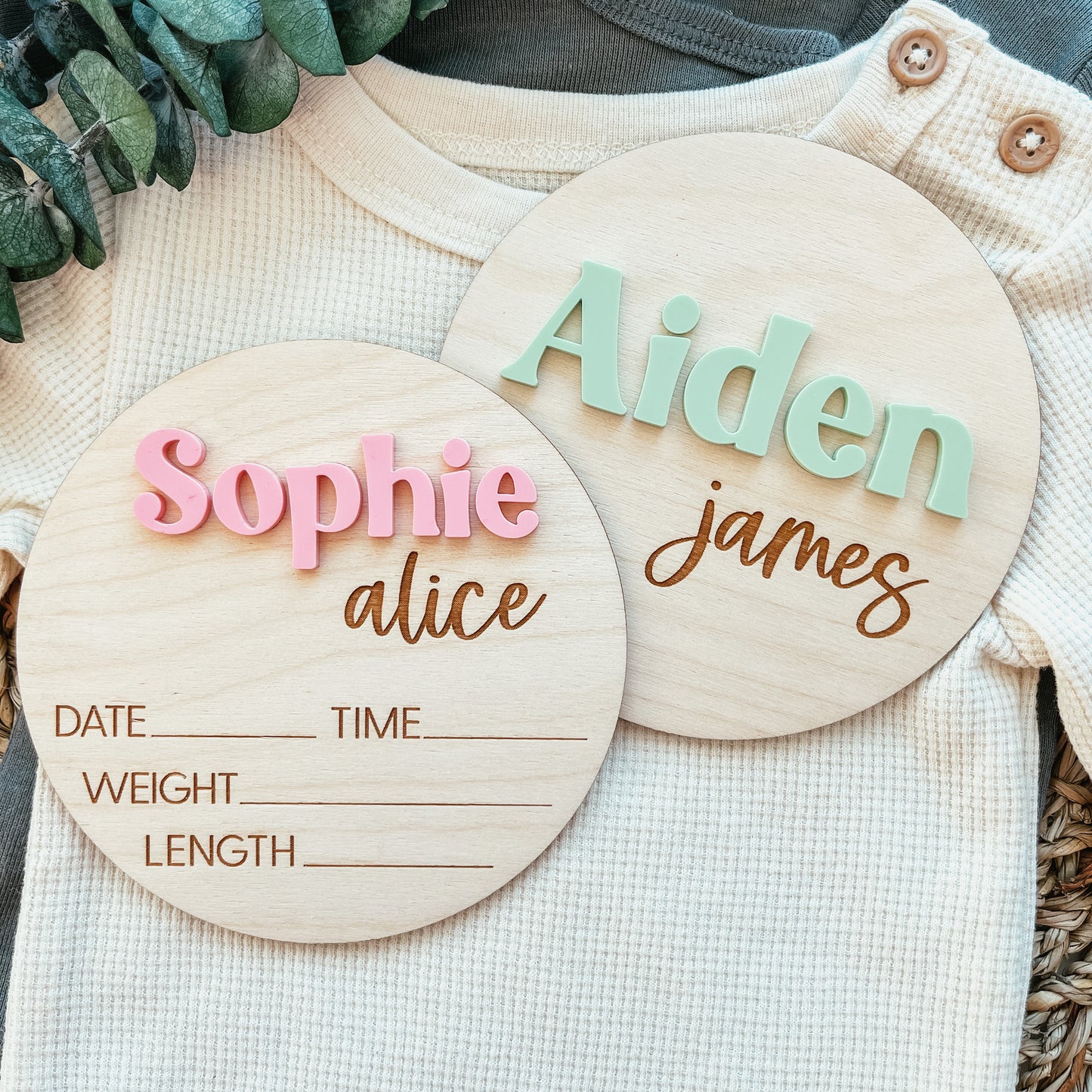 3D Birth Announcement Sign