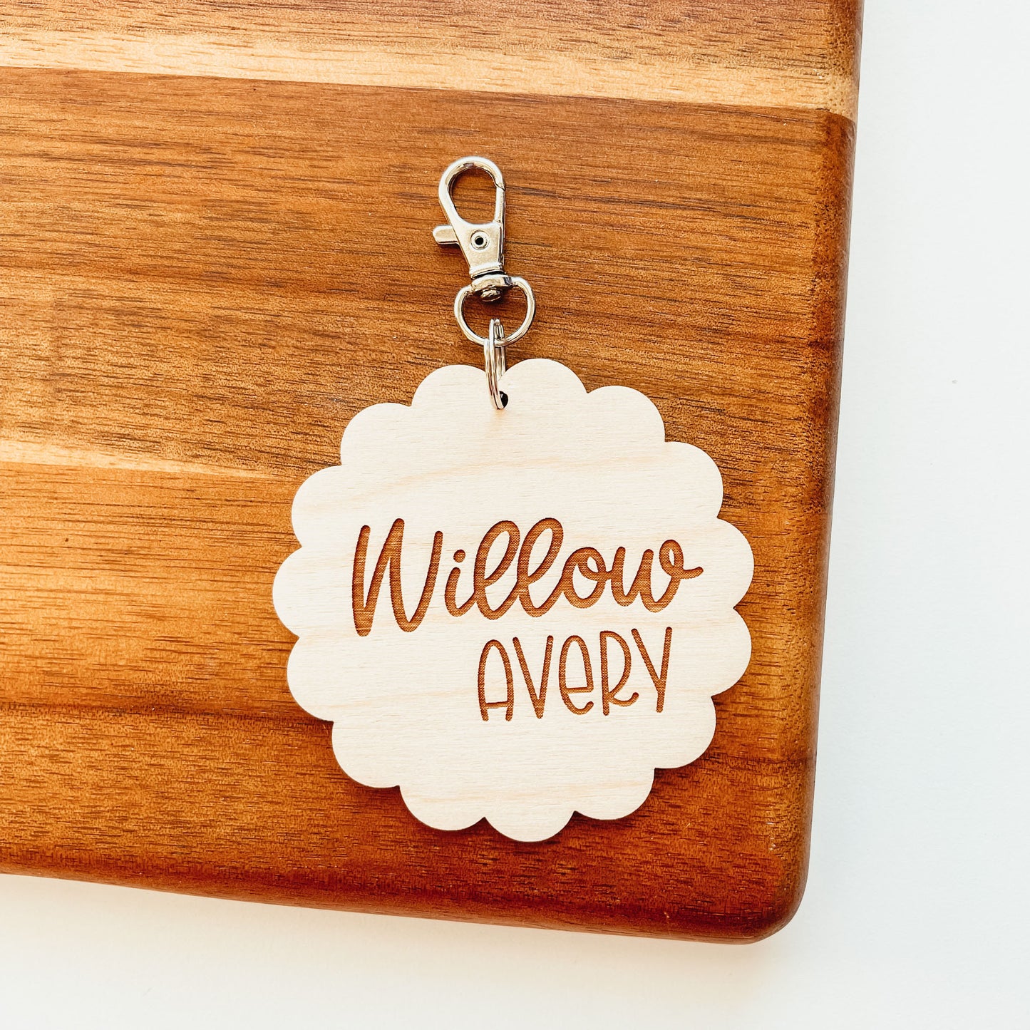 Personalized Scallop Bag Tag