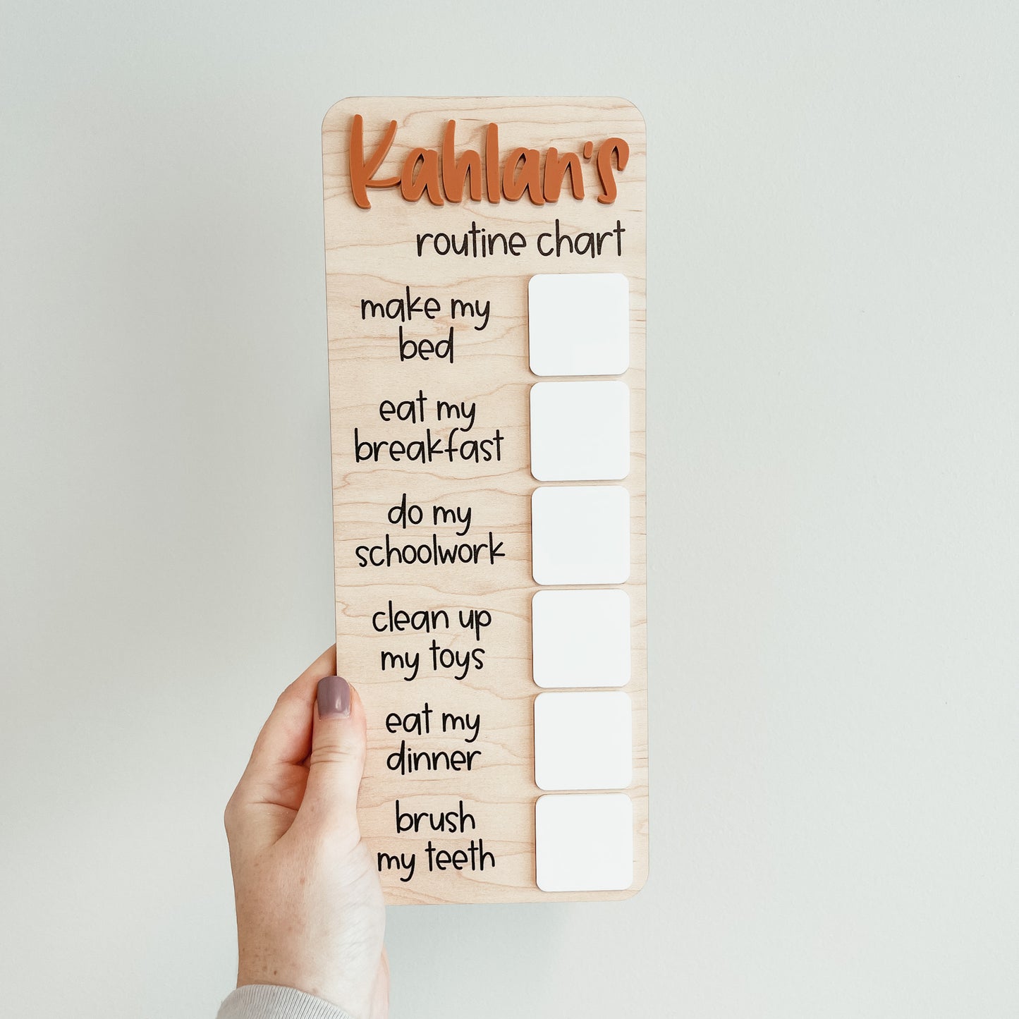 Personalized Magnetic Chore Chart