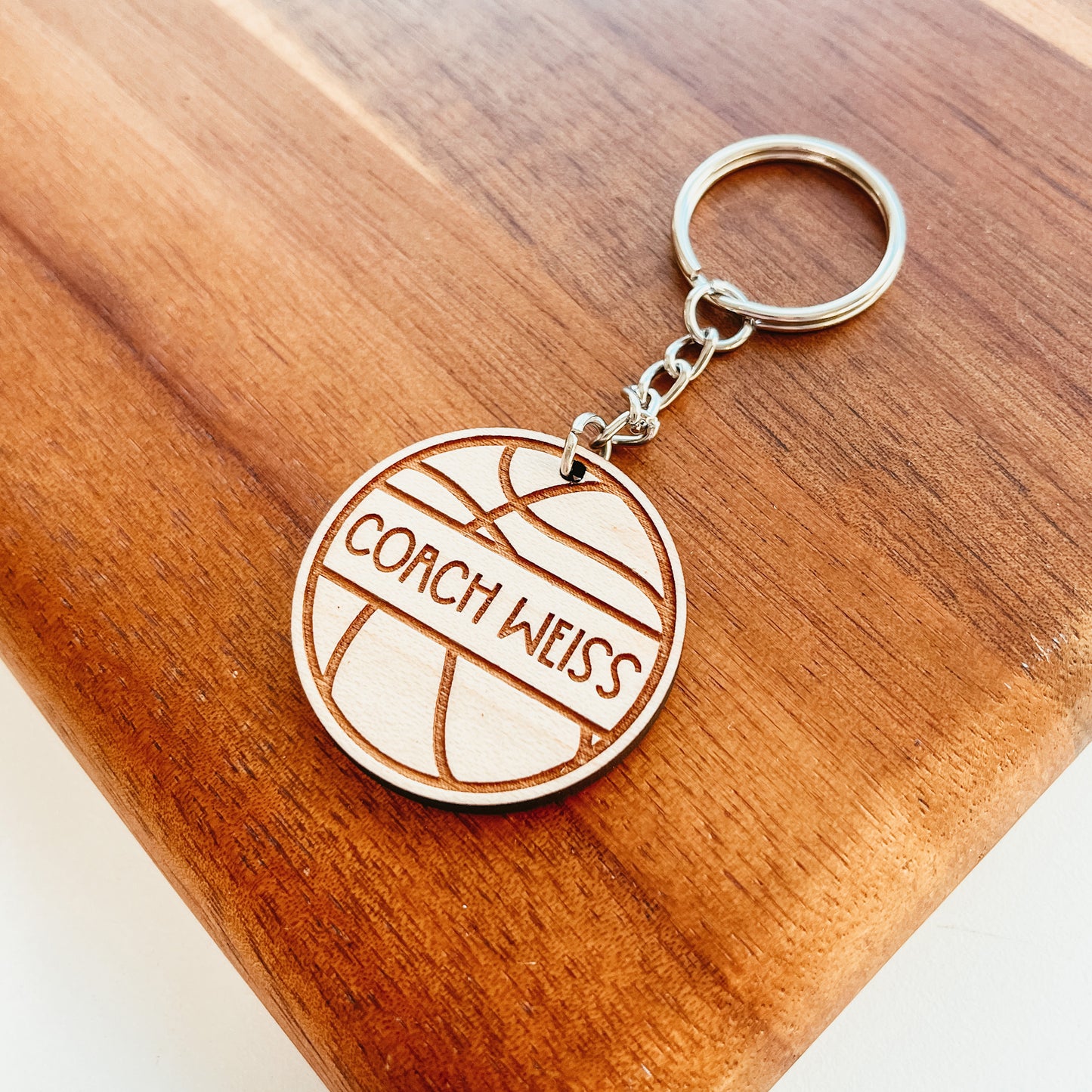 Personalized Basketball Keychain