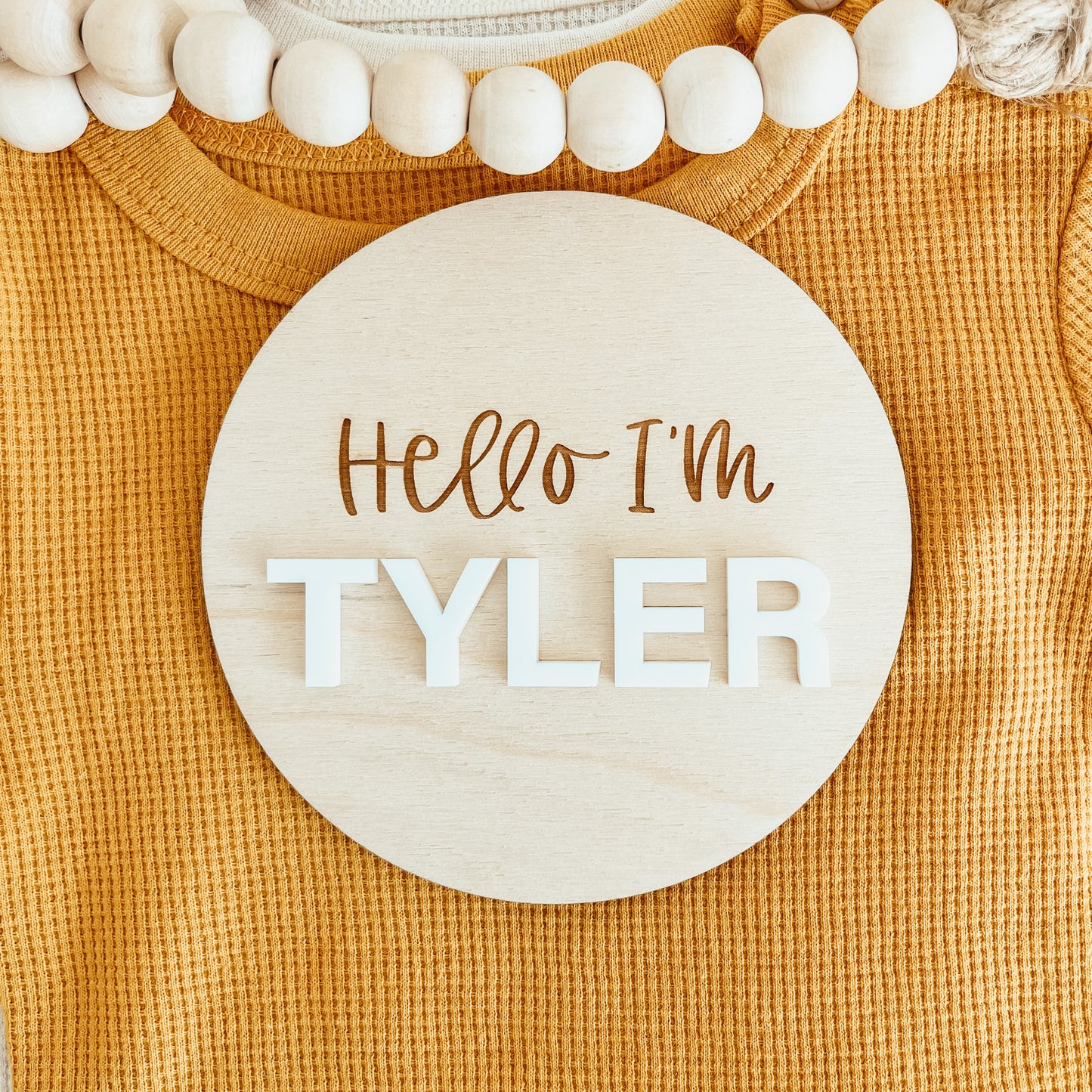 3D Birth Announcement Sign - Hello I'm