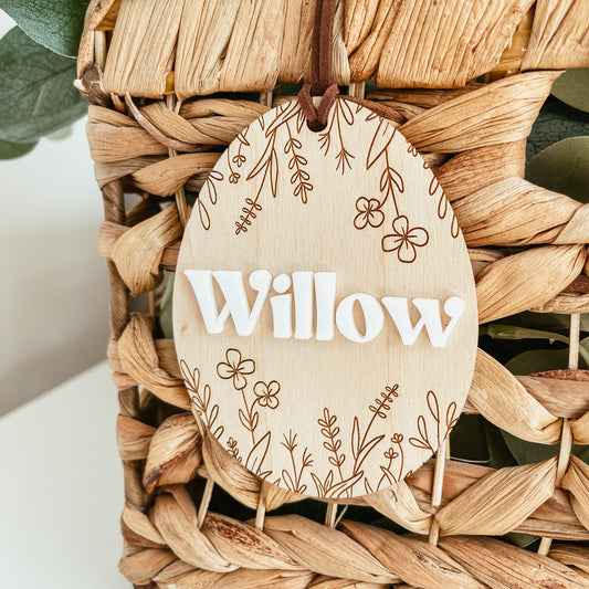 3D Wild Flower Easter Egg Tag