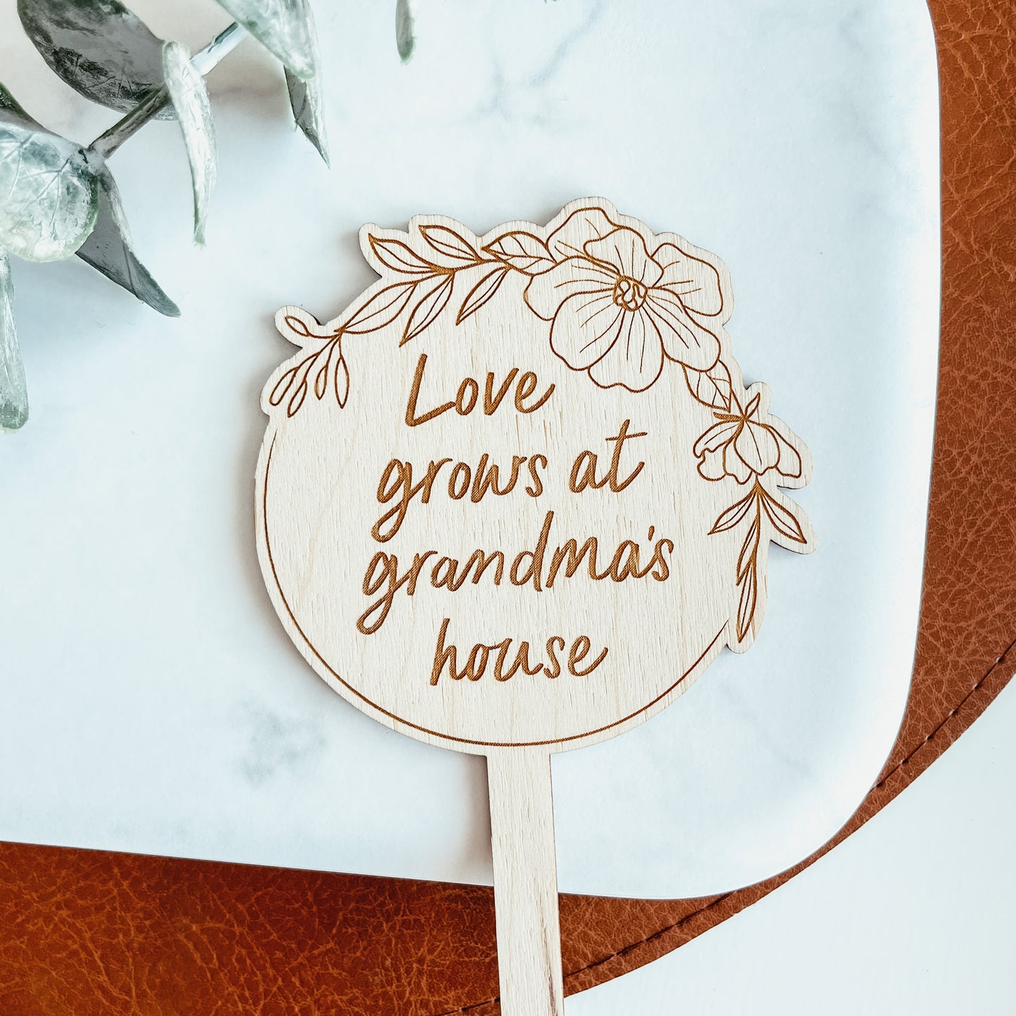 Love Grows At Grandma's House Plant Stake