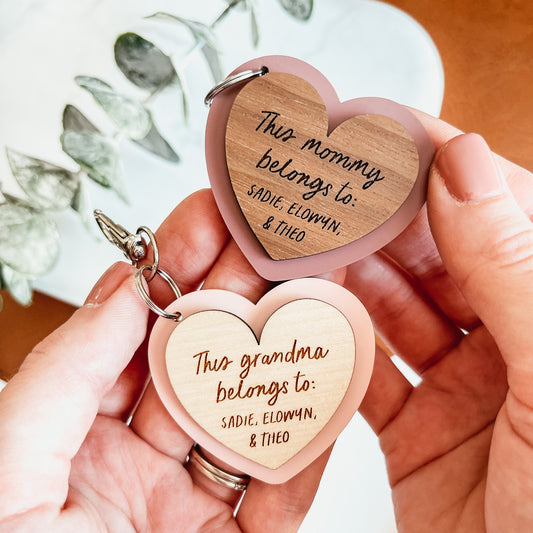 Personalized Heart Keychain