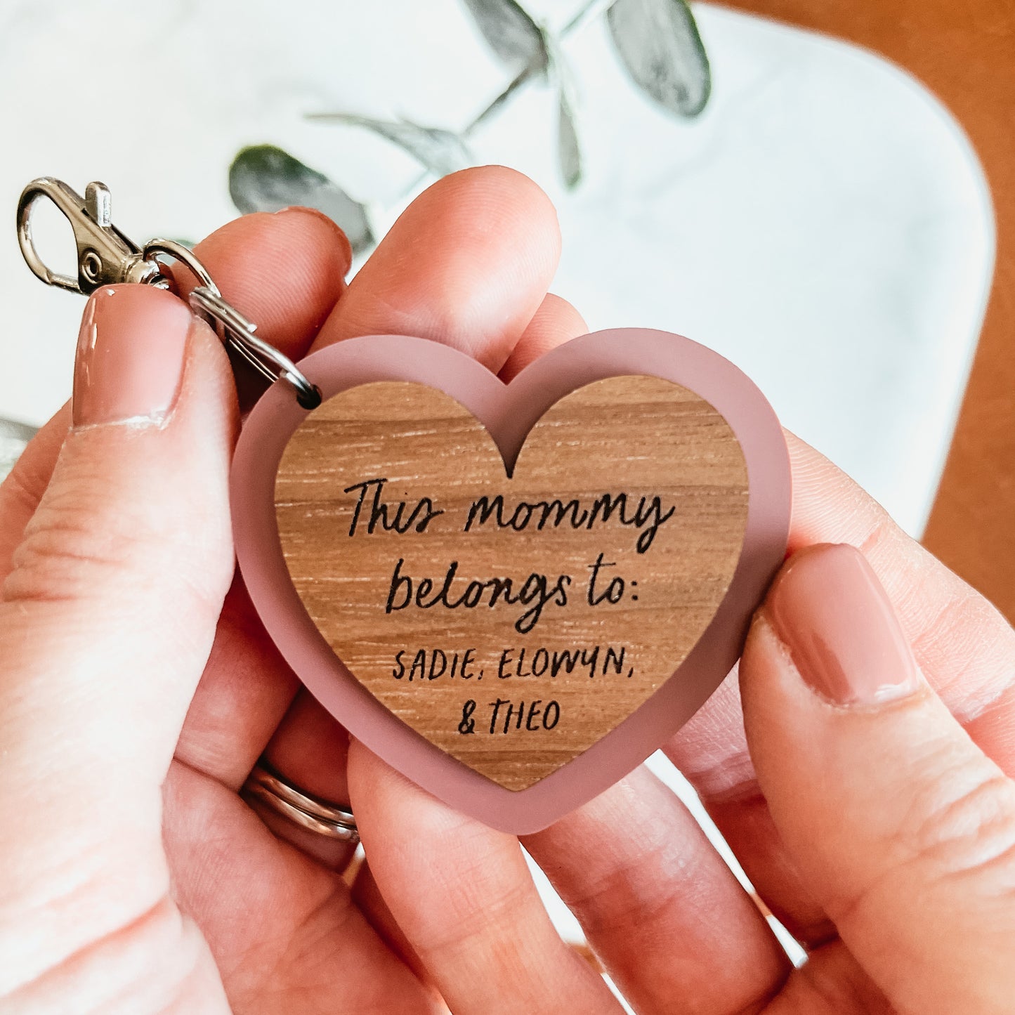 Personalized Heart Keychain