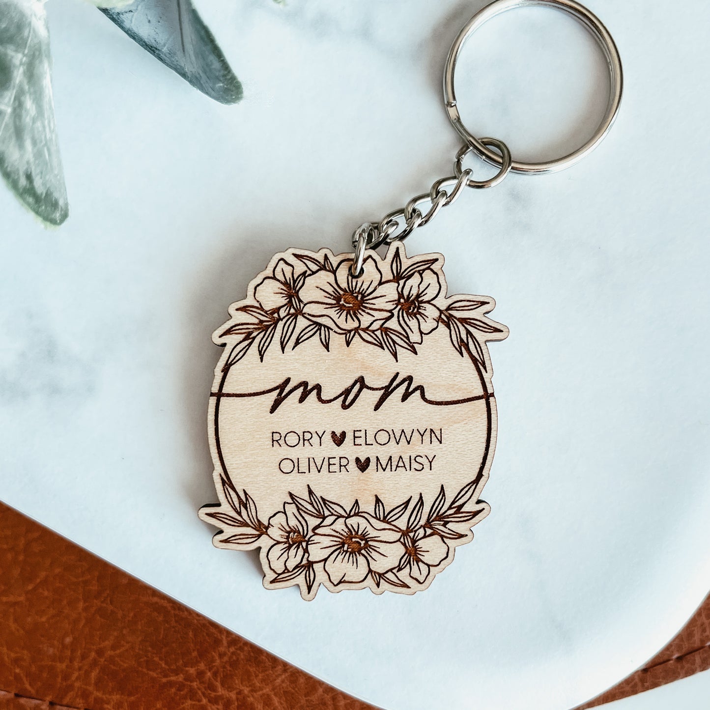 Personalized Mom Keychain