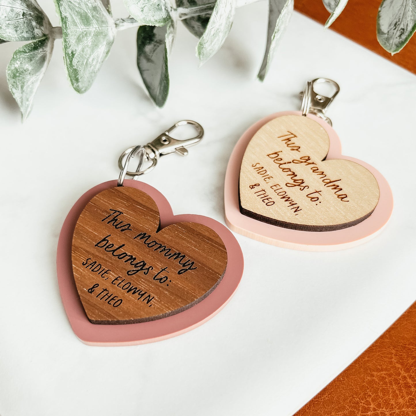 Personalized Heart Keychain