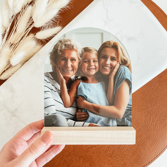 Photo Arch With Wood Base