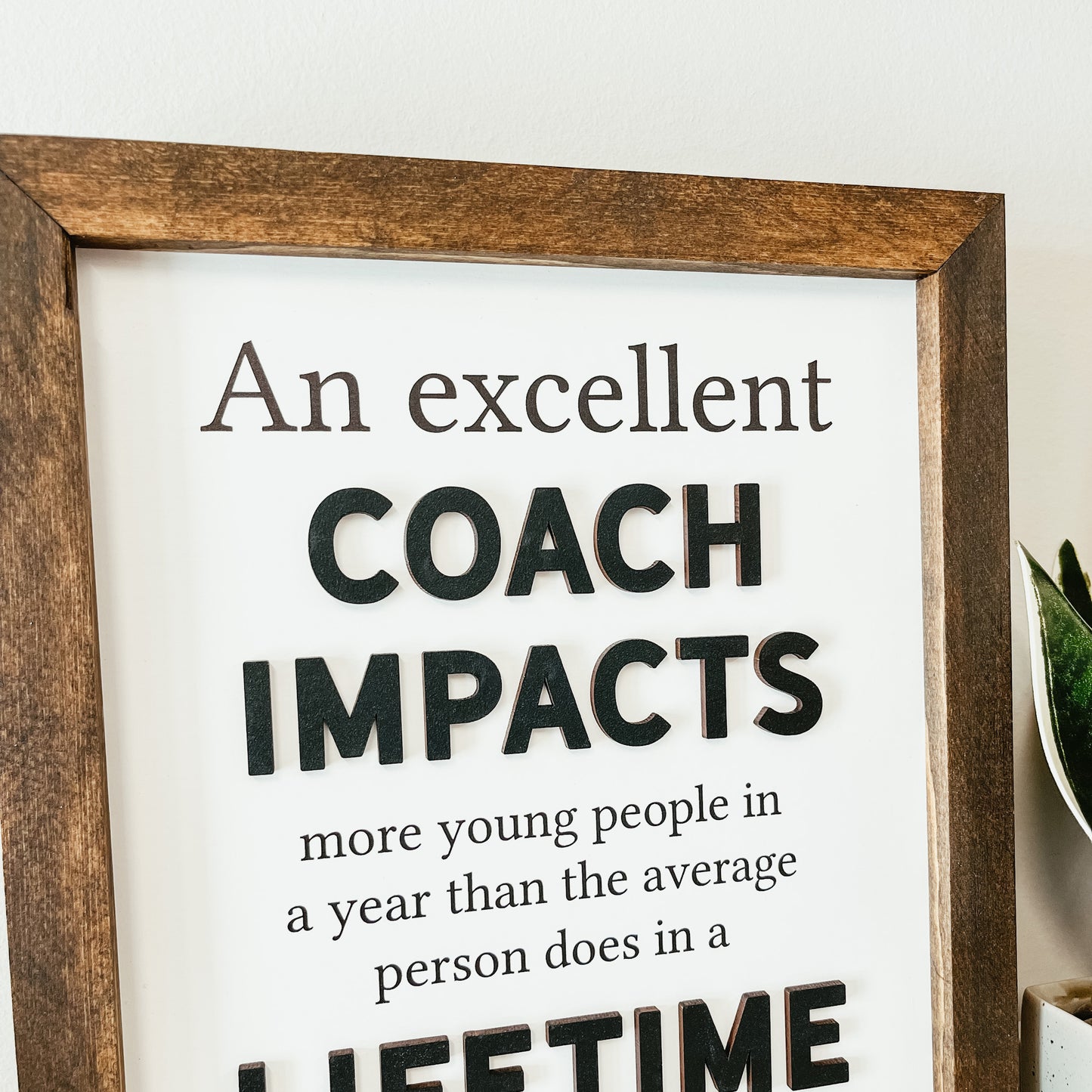 Custom Coach Framed Sign