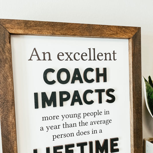 Custom Coach Framed Sign