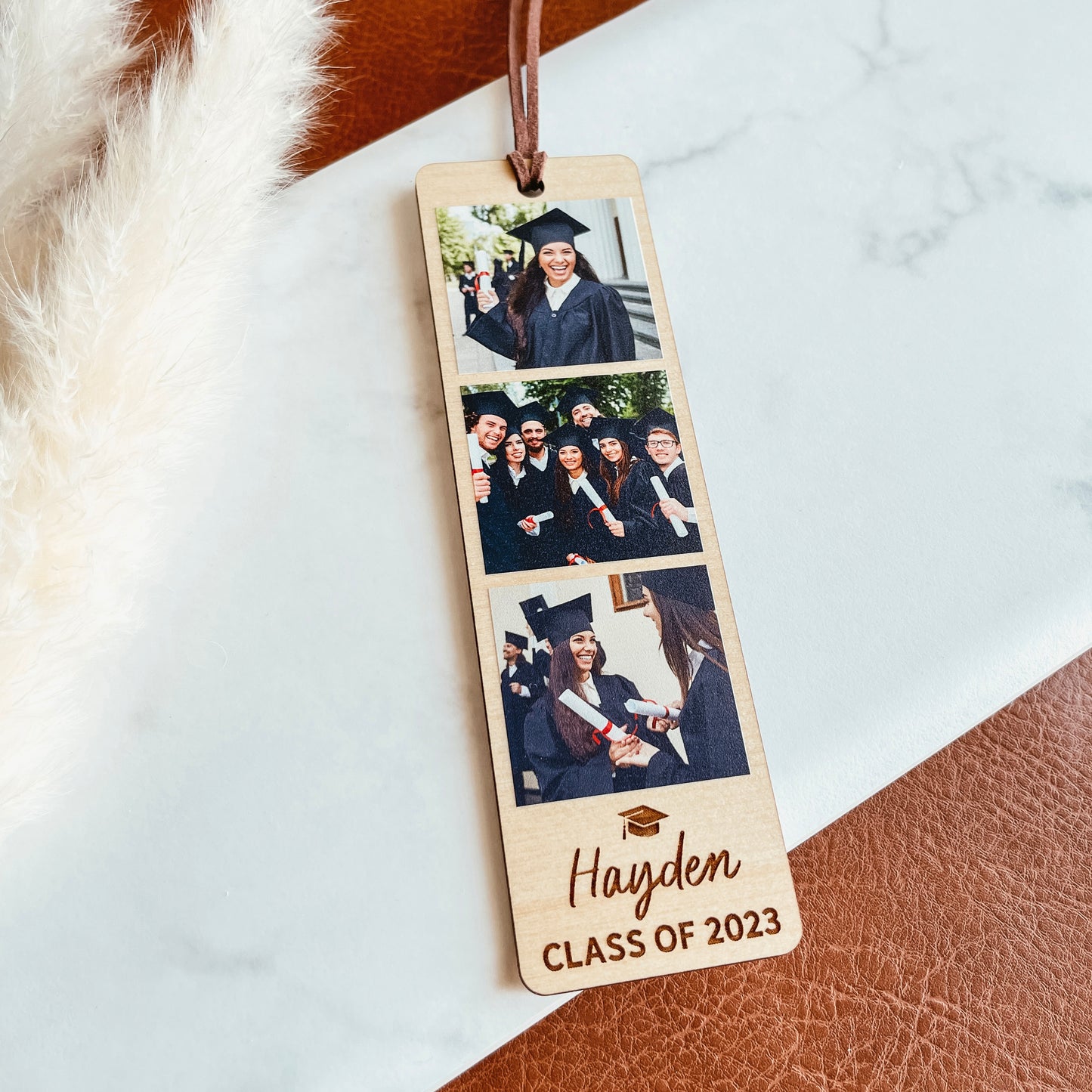 Custom Grad Photo Bookmark