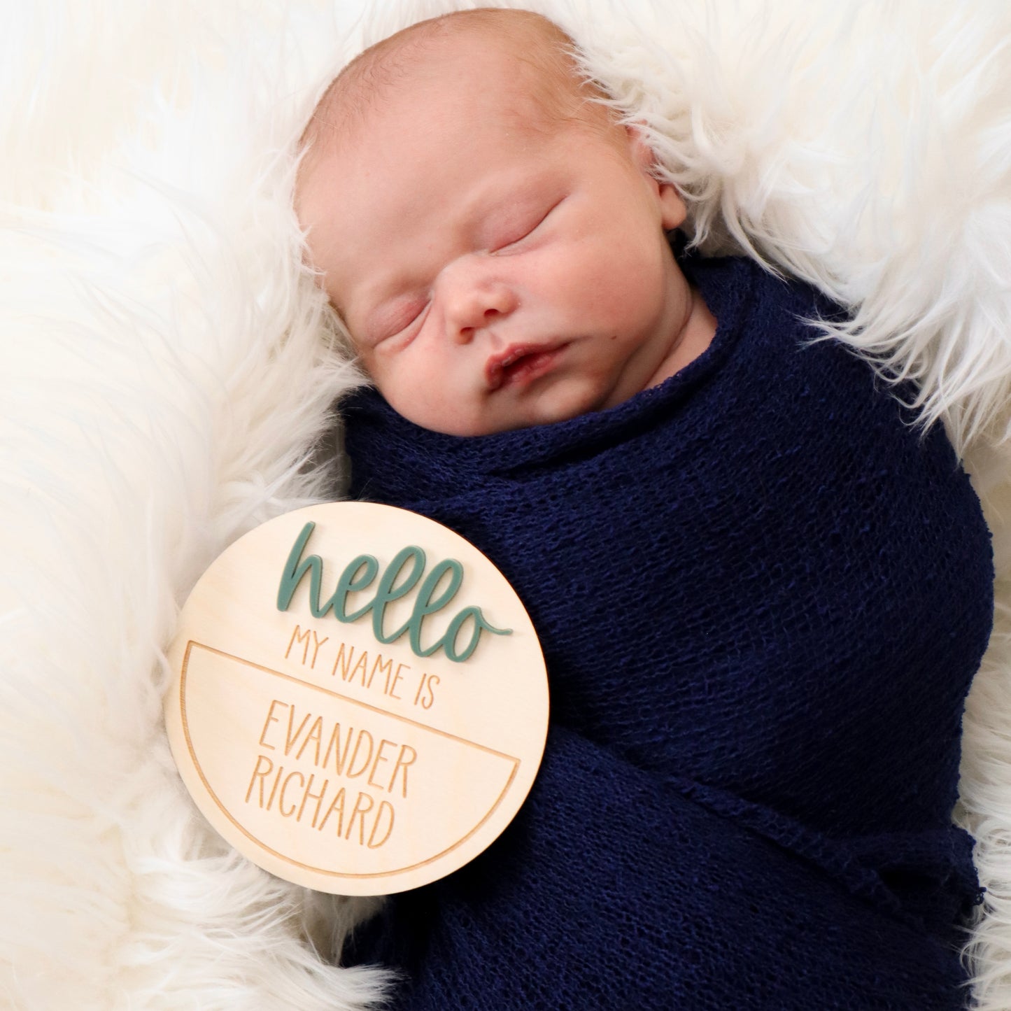 Baby Birth Announcement Sign - 3D Hello