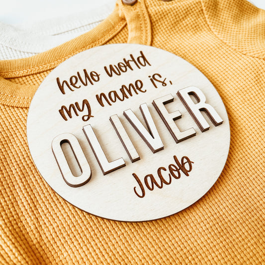 3D Birth Announcement Sign