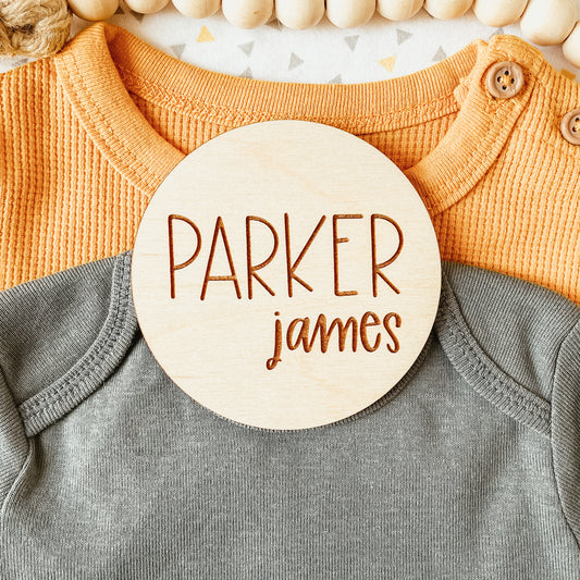 Baby Birth Announcement Sign - Simple Two Name