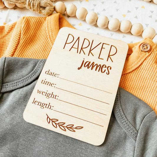 Rectangle Leaf Birth Statistics With Name