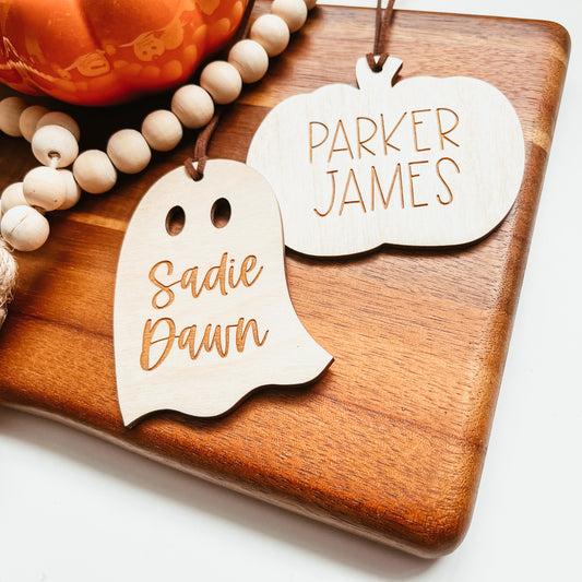 Ghost or Pumpkin Halloween Tag
