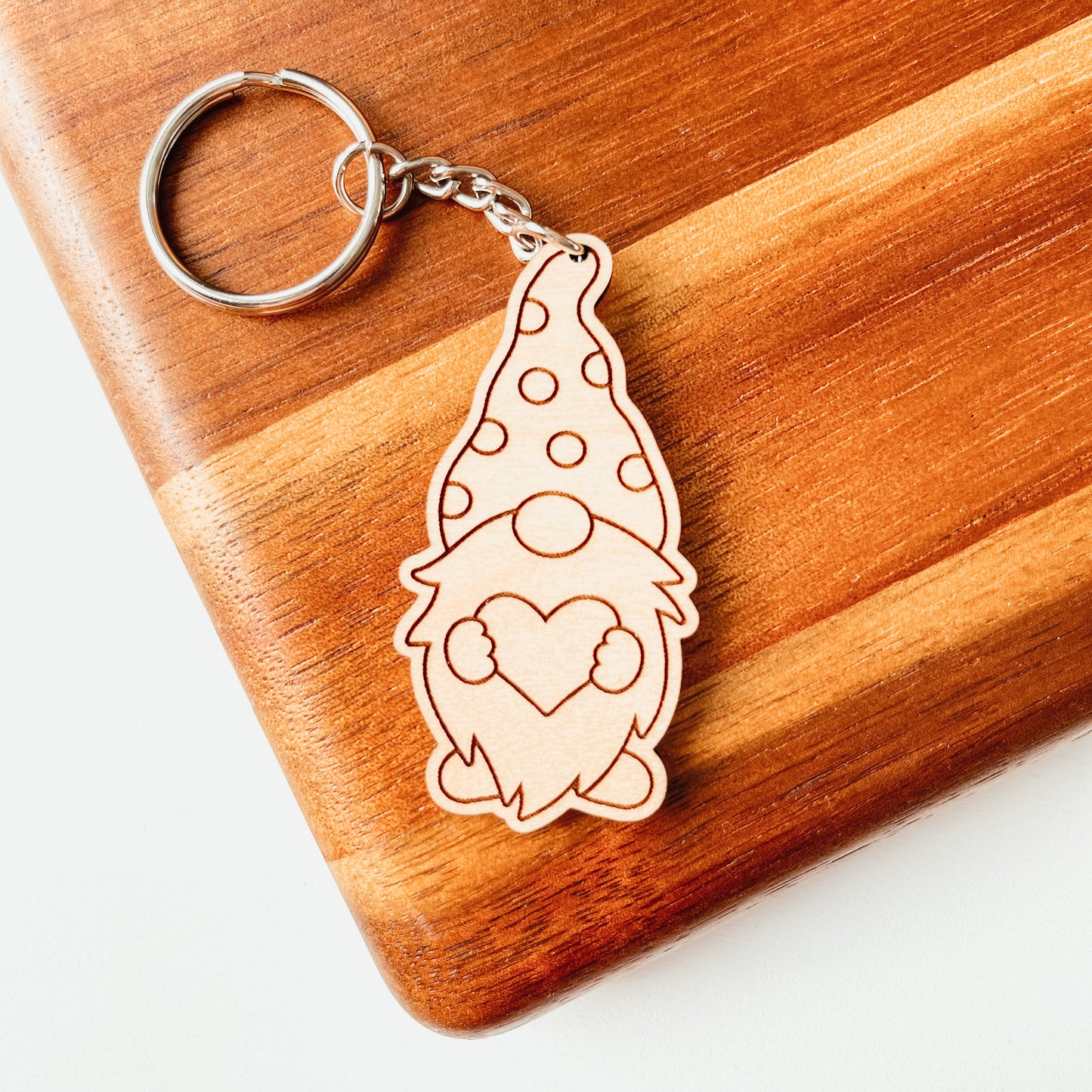 Gnome Heart Keychain (Single or Set)