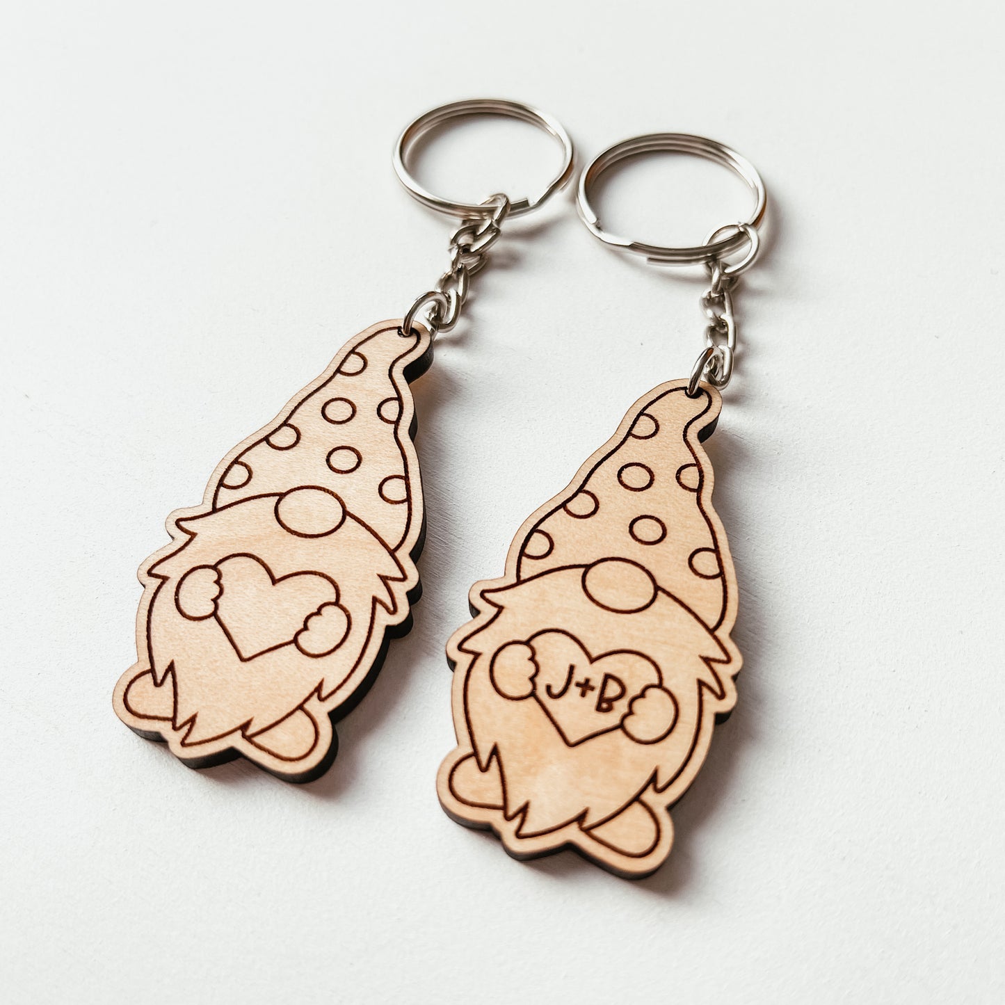 Gnome Heart Keychain (Single or Set)