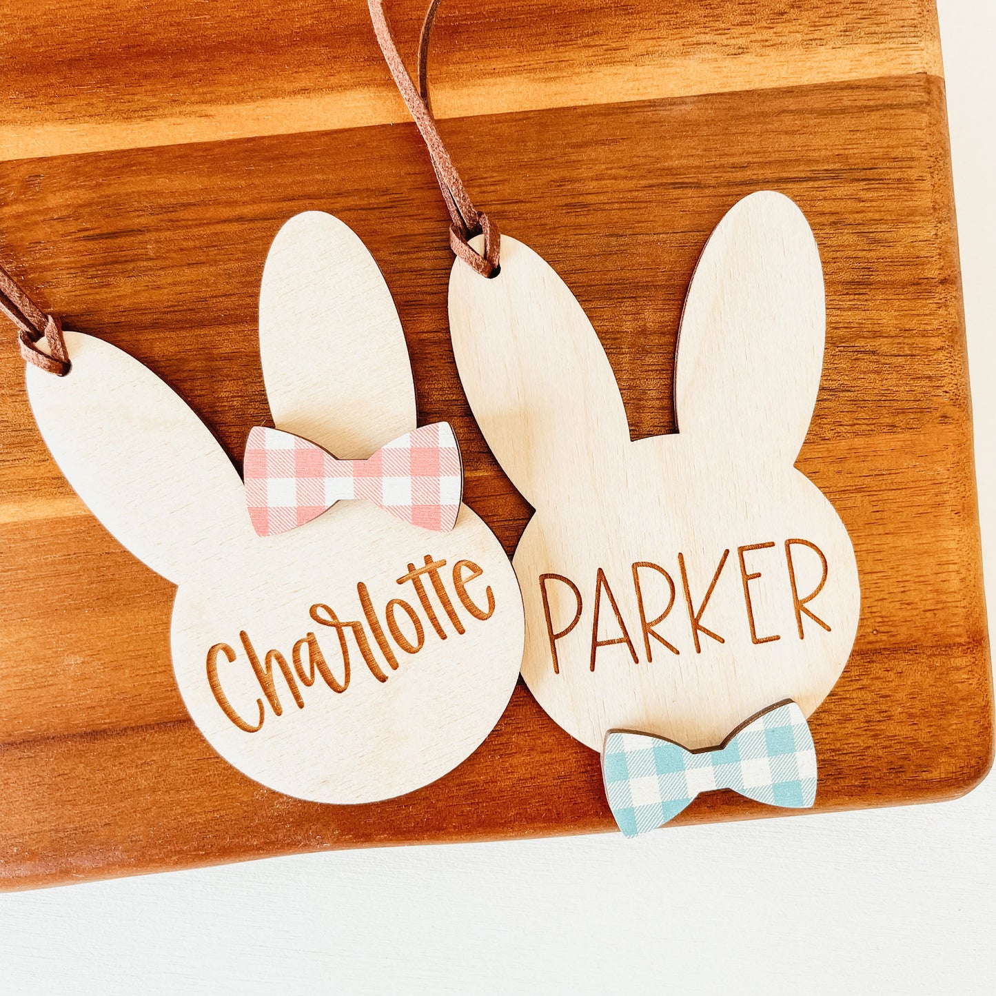 Bunny Head Tag With Bow