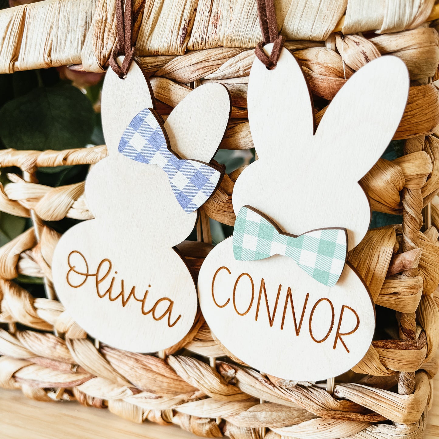 Bunny Tag With Bow