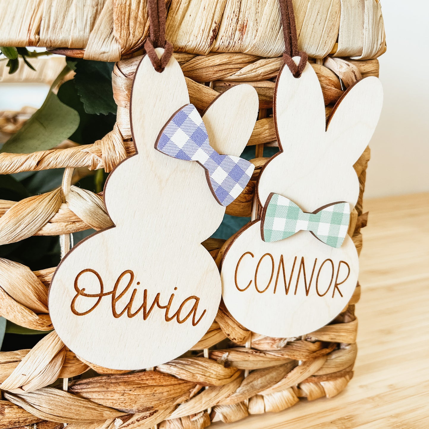 Bunny Tag With Bow