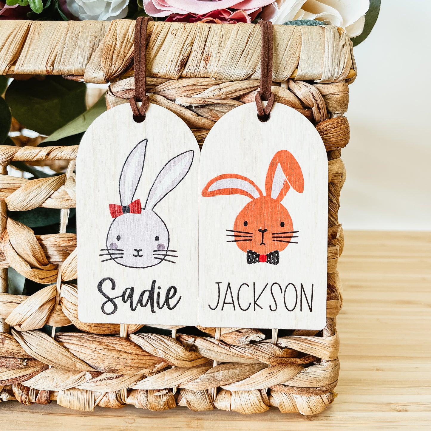 Printed Bunny Easter Tag