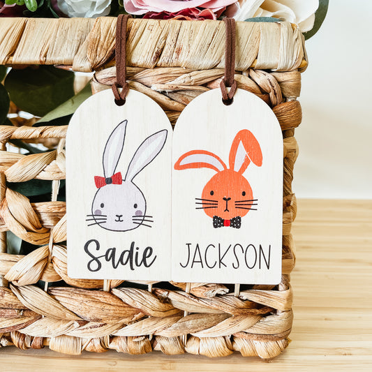 Printed Bunny Easter Tag