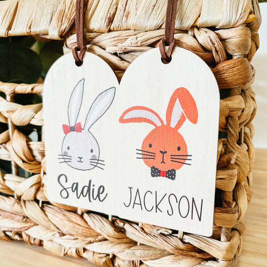 Printed Bunny Easter Tag