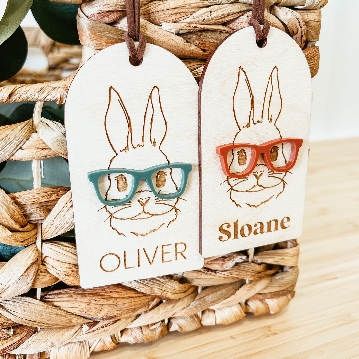 Bunny With Glasses Arch Easter Tag