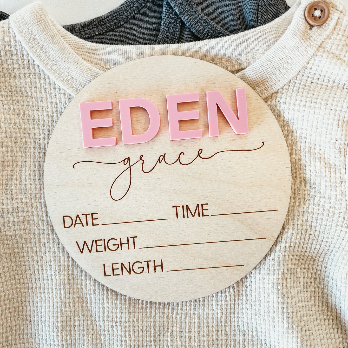 3D Birth Announcement Sign