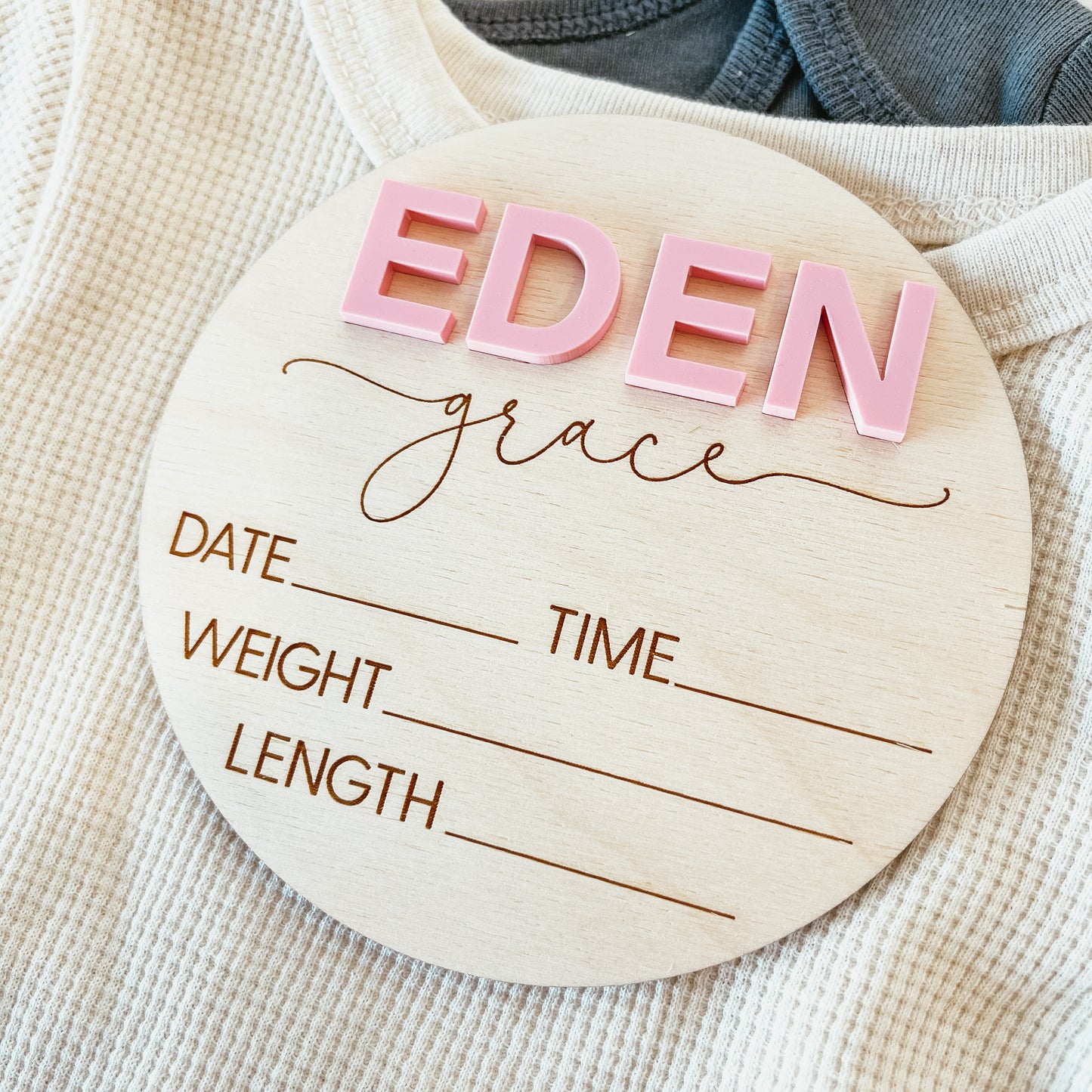 3D Birth Announcement Sign