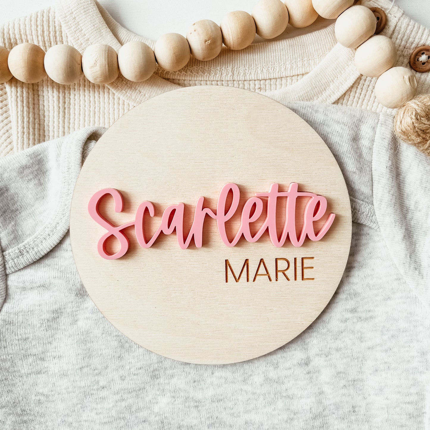 3D Birth Announcement Sign