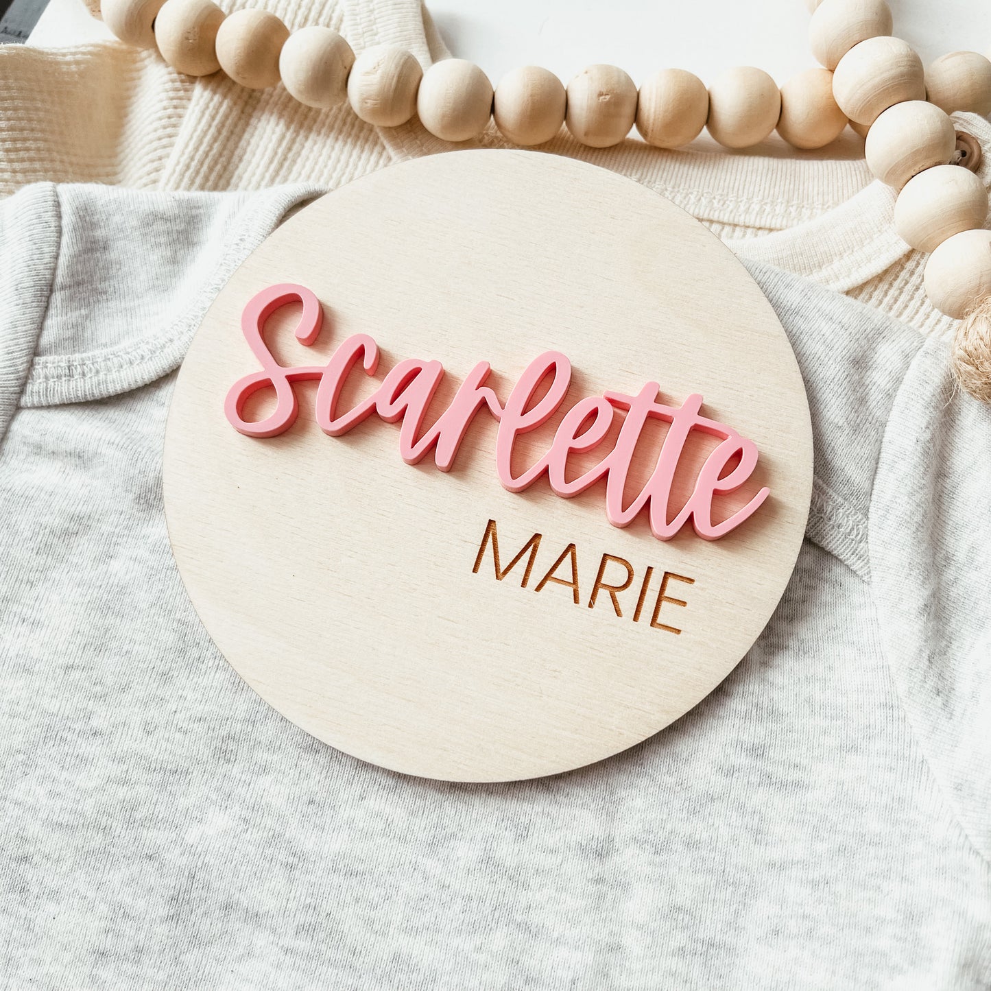 3D Birth Announcement Sign