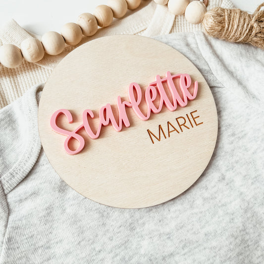3D Birth Announcement Sign