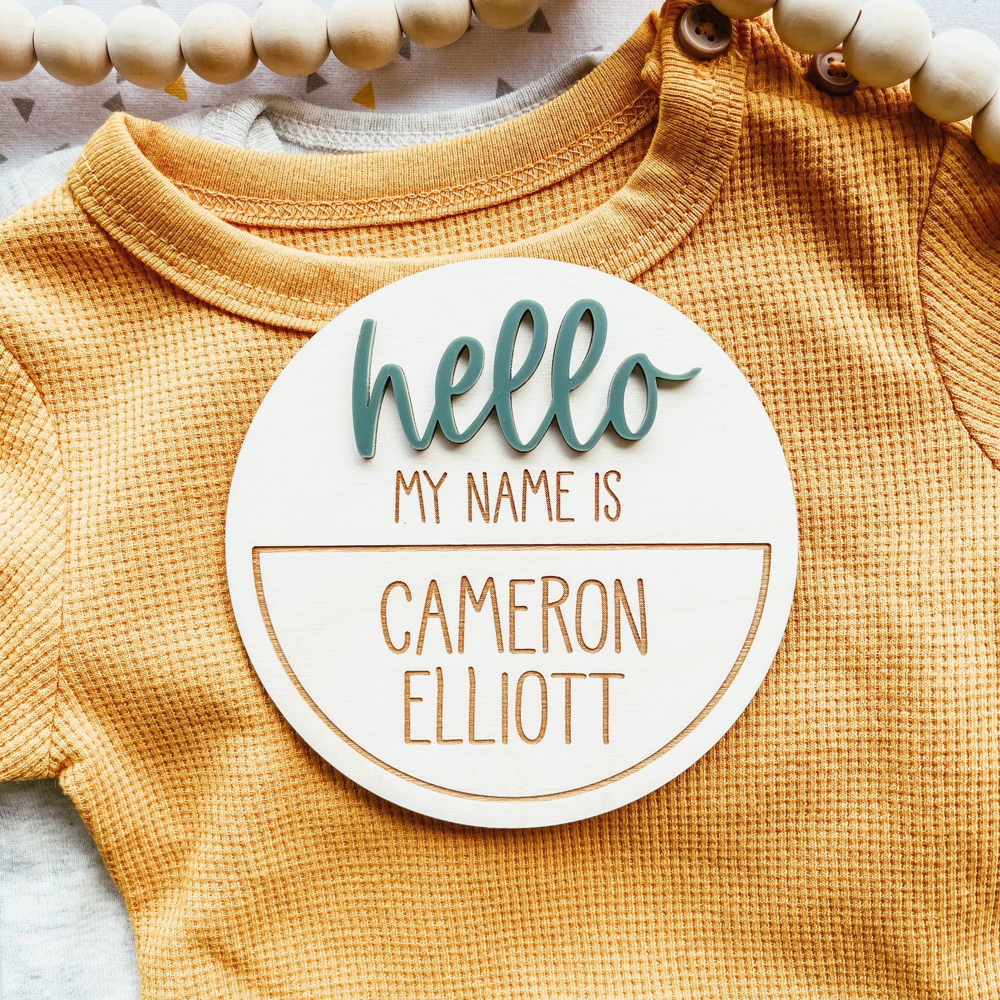 Baby Birth Announcement Sign - 3D Hello