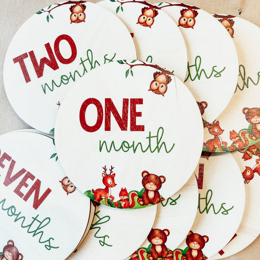 Woodland Monthly Milestone Set