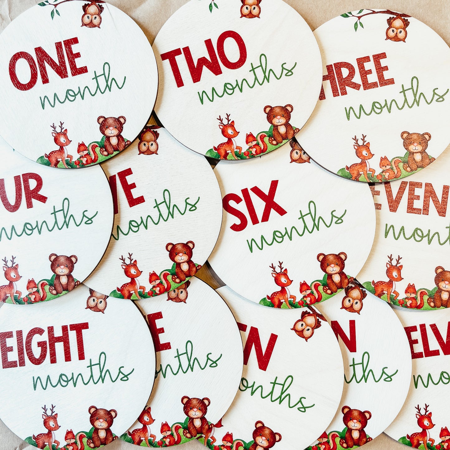 Woodland Monthly Milestone Set