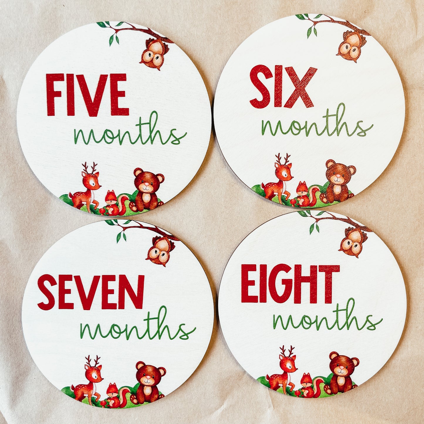 Woodland Monthly Milestone Set