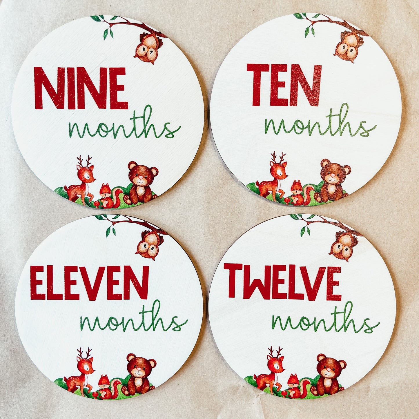 Woodland Monthly Milestone Set