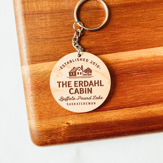 Personalized Cabin Keychain