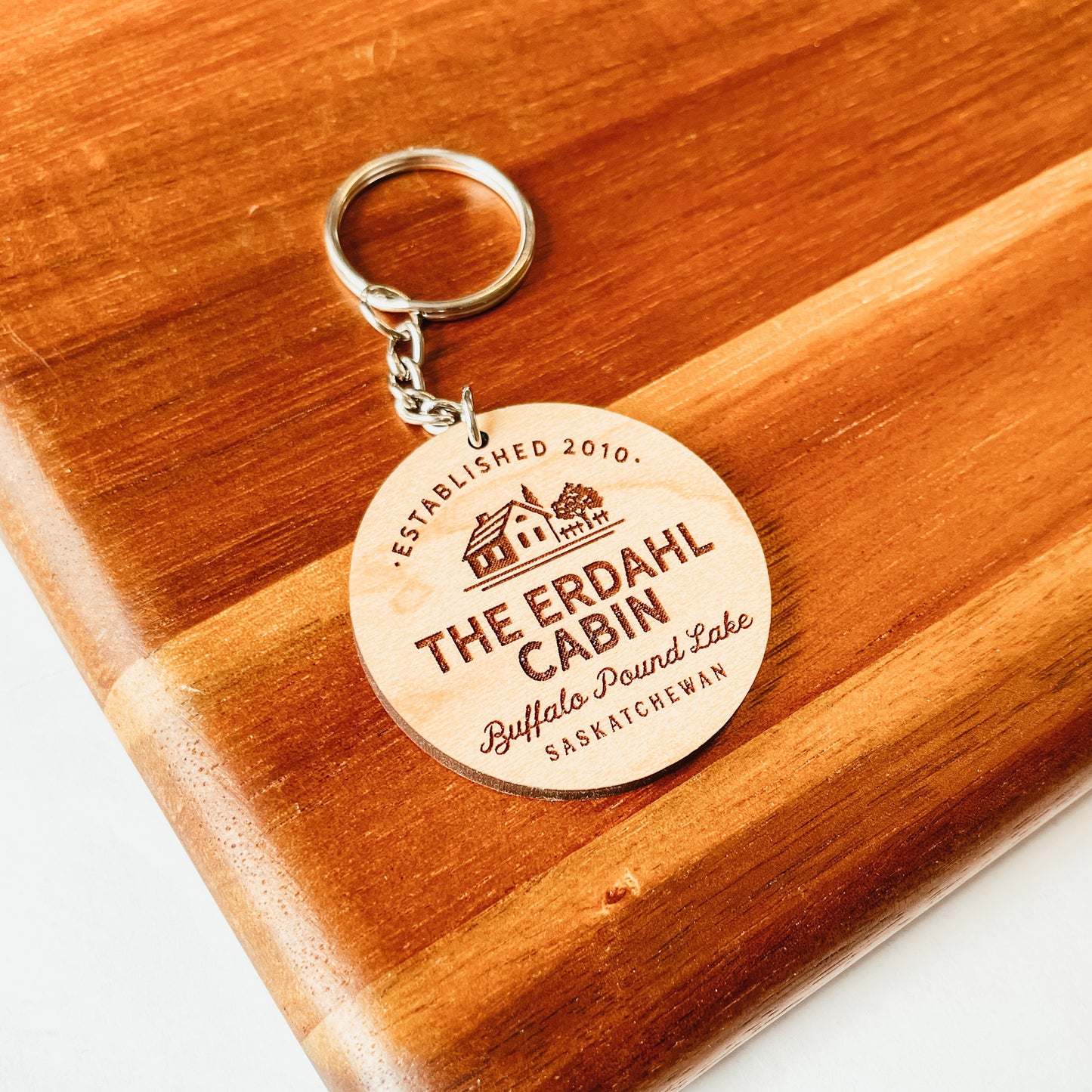 Personalized Cabin Keychain