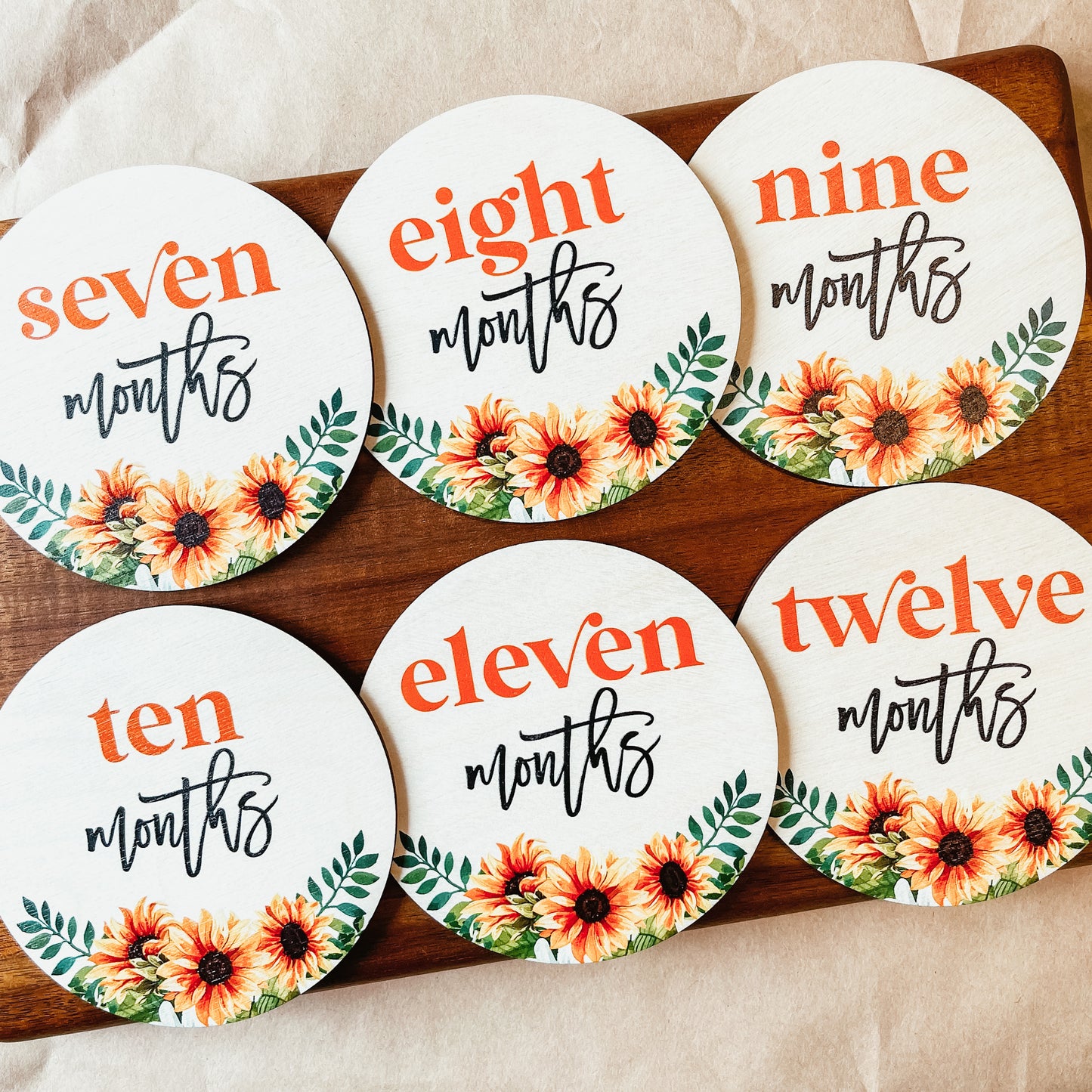Sunflower Monthly Milestone Set