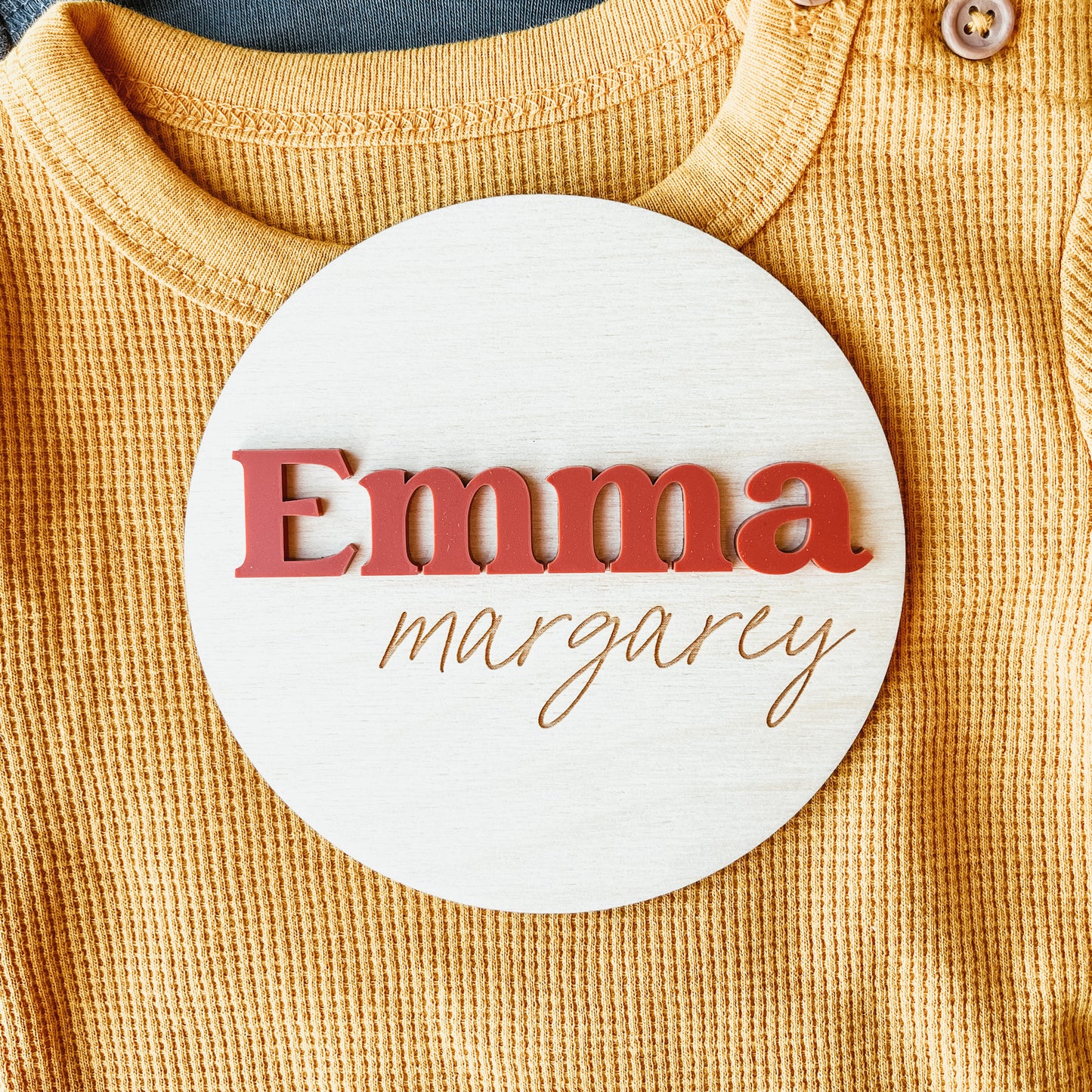Baby Birth Announcement Sign - 3D Modern