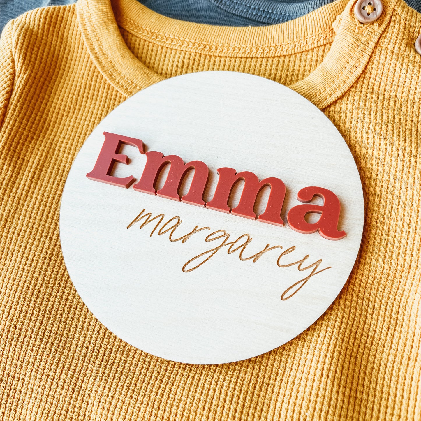 Baby Birth Announcement Sign - 3D Modern