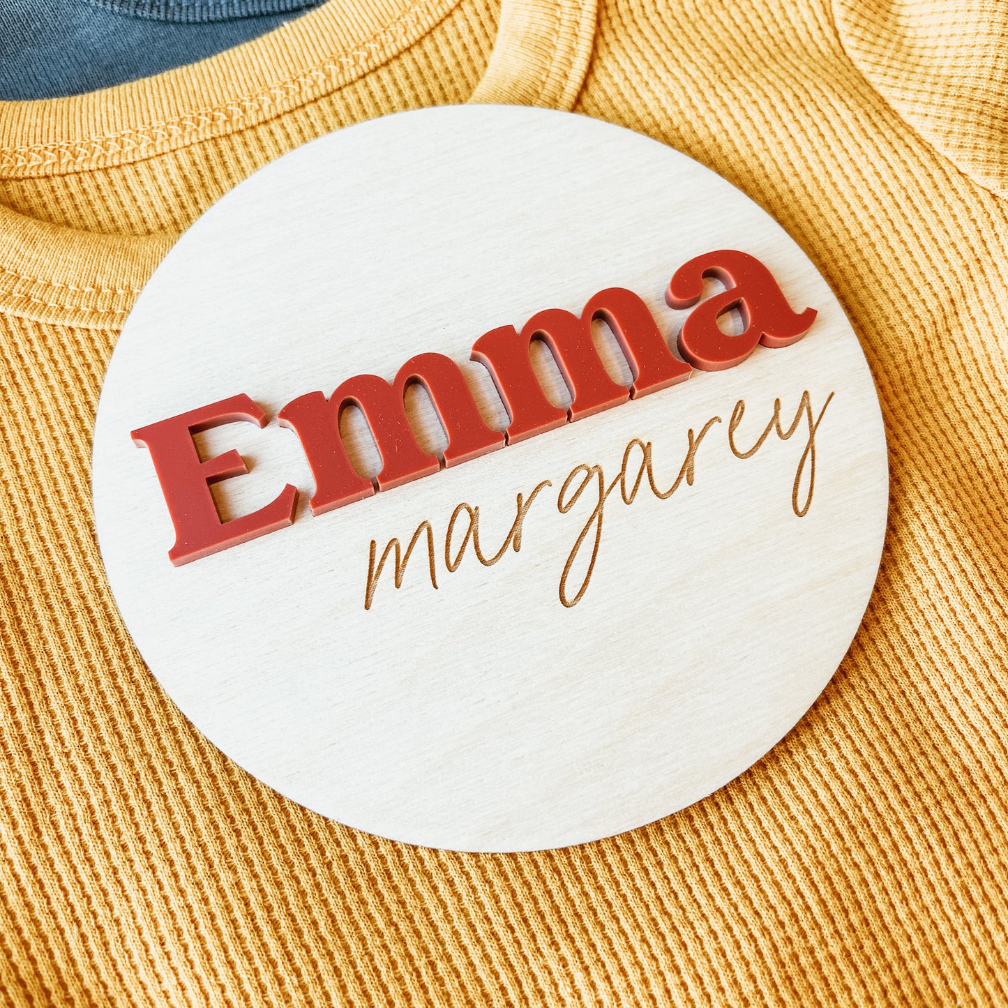 Baby Birth Announcement Sign - 3D Modern