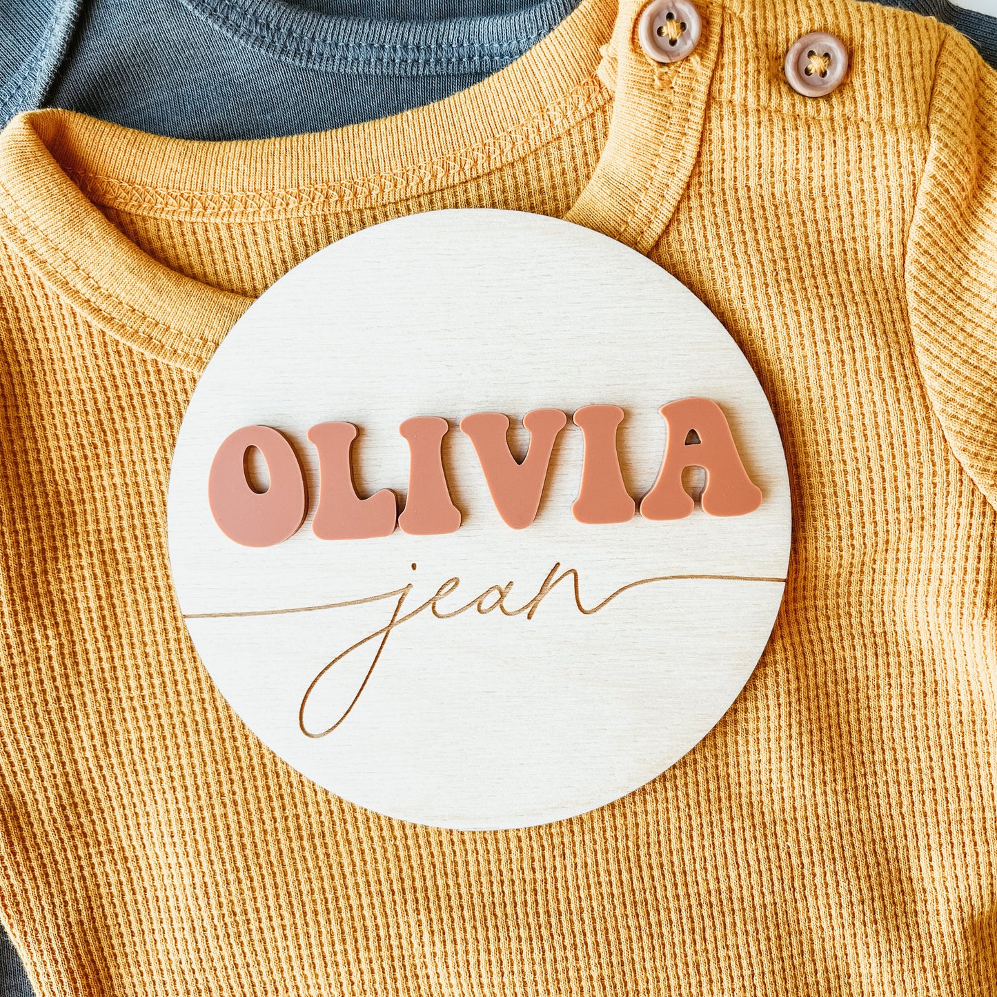 Baby Birth Announcement Sign - 3D Groovy