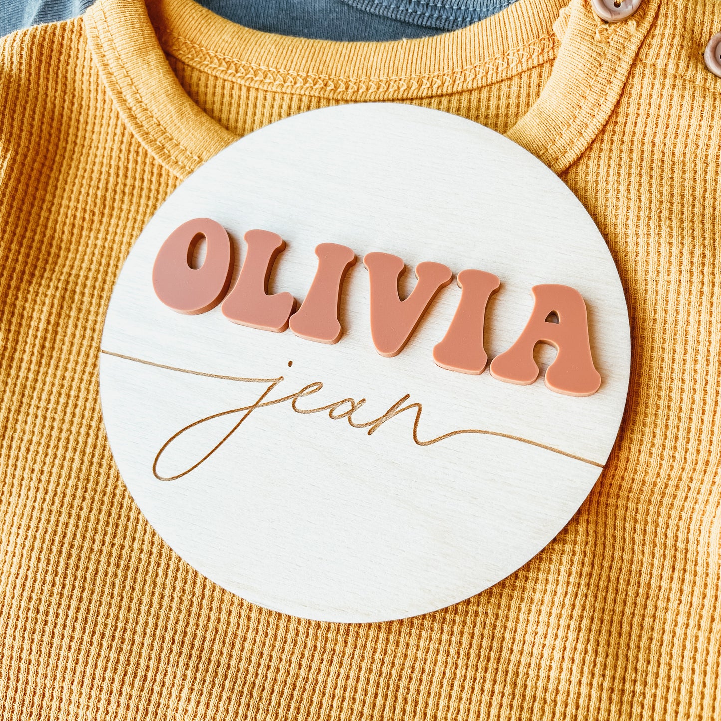 Baby Birth Announcement Sign - 3D Groovy